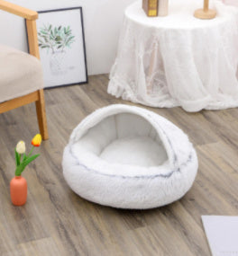 2 In 1 Dog And Cat Soft Round Winter Bed