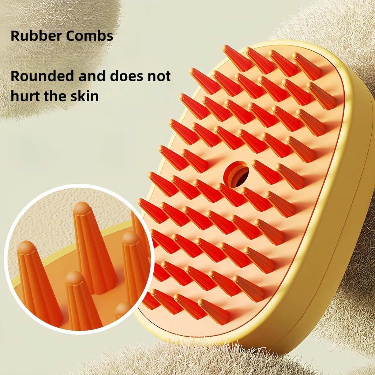 Silicone Massage Steam Brush for Dogs & Cats