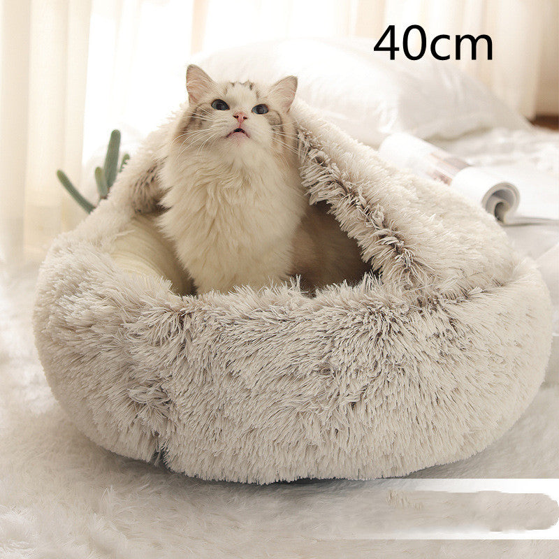 2 In 1 Dog And Cat Soft Round Winter Bed