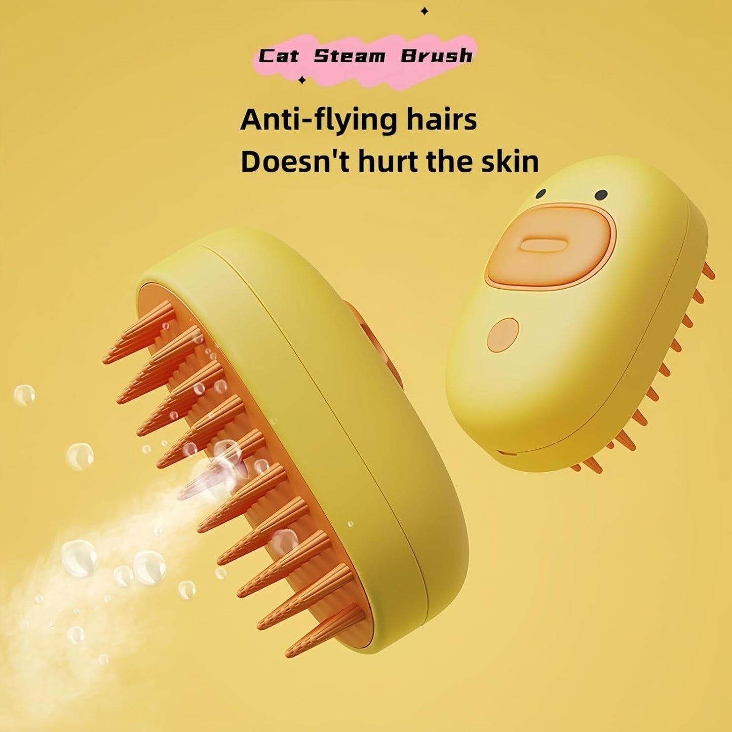 Silicone Massage Steam Brush for Dogs & Cats