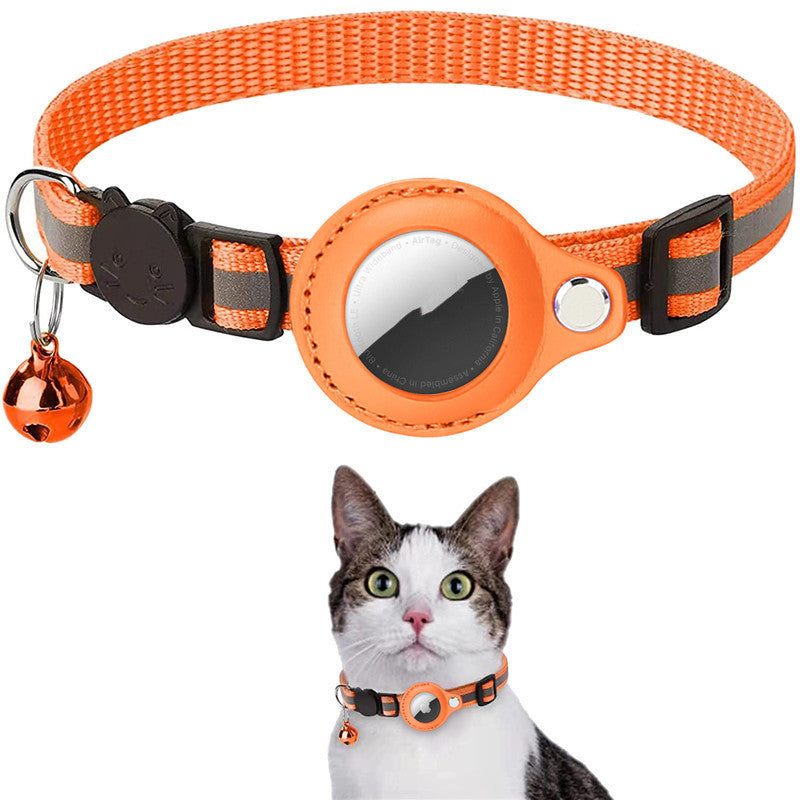 Reflective Waterproof Airtag Collar with Protective Cover for Dogs & Cats