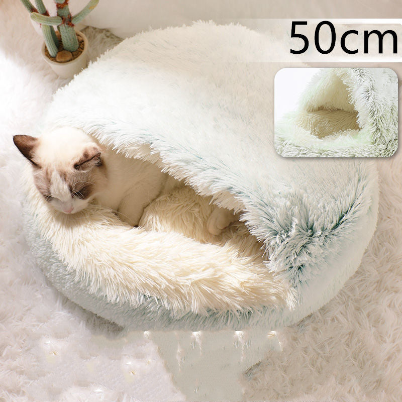 2 In 1 Dog And Cat Soft Round Winter Bed