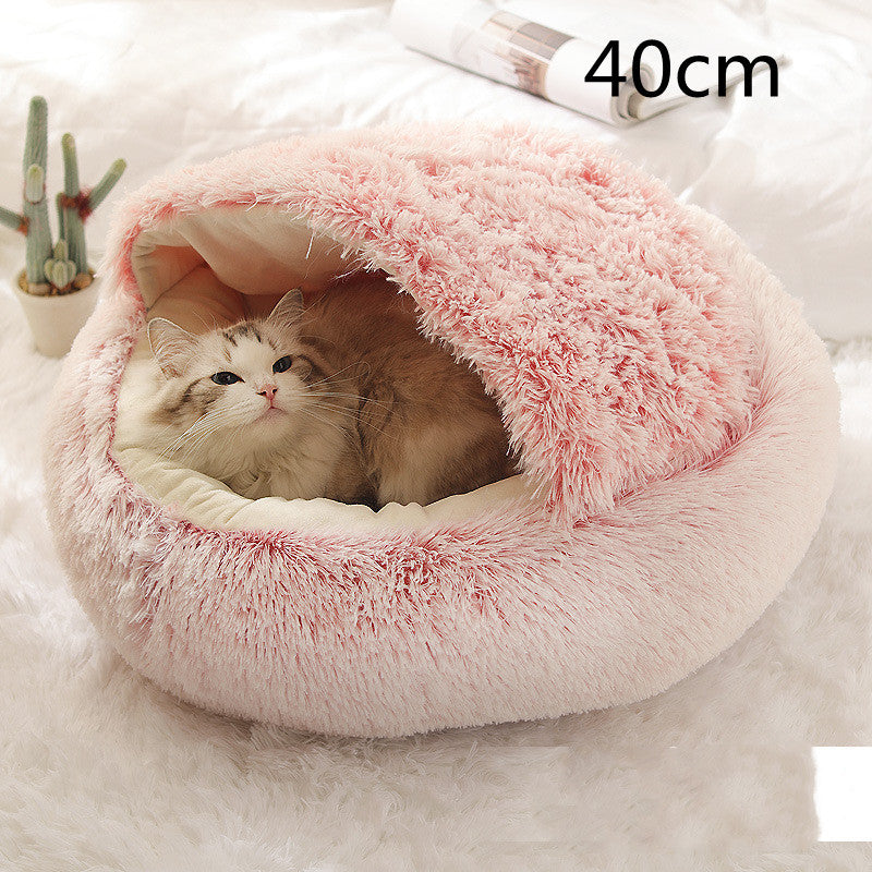 2 In 1 Dog And Cat Soft Round Winter Bed