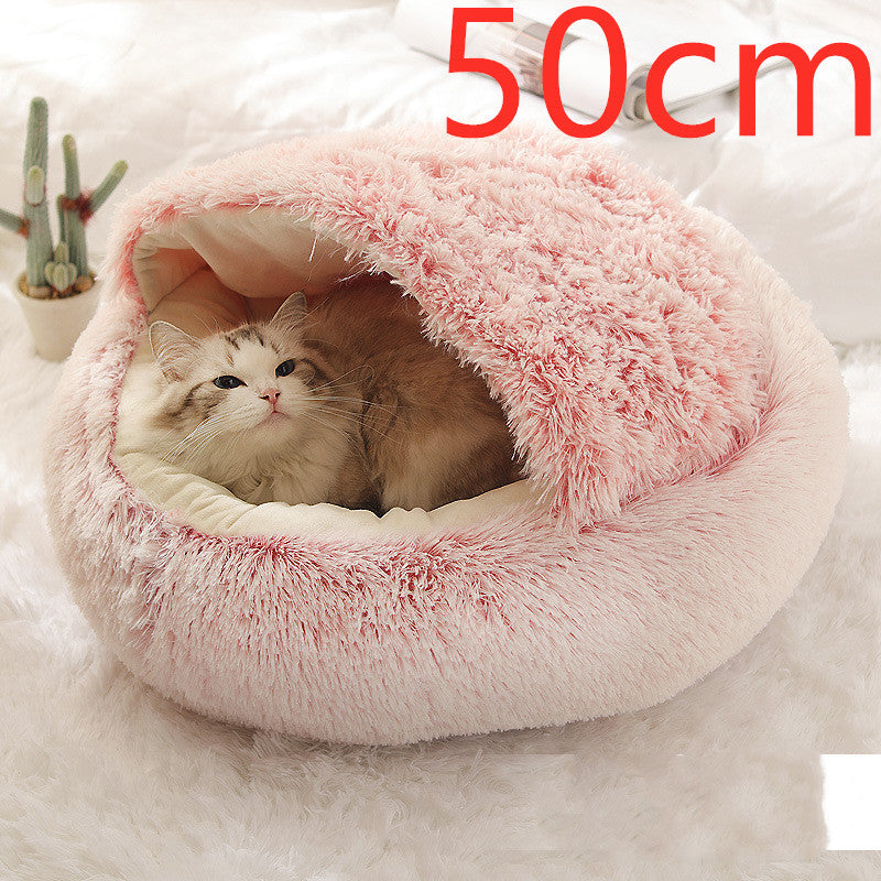 2 In 1 Dog And Cat Soft Round Winter Bed