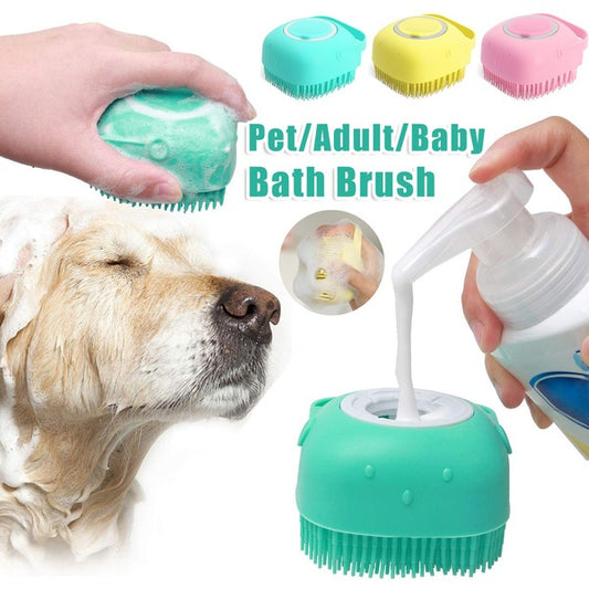 Silicone Bath Massage Brush for Dogs & Cats