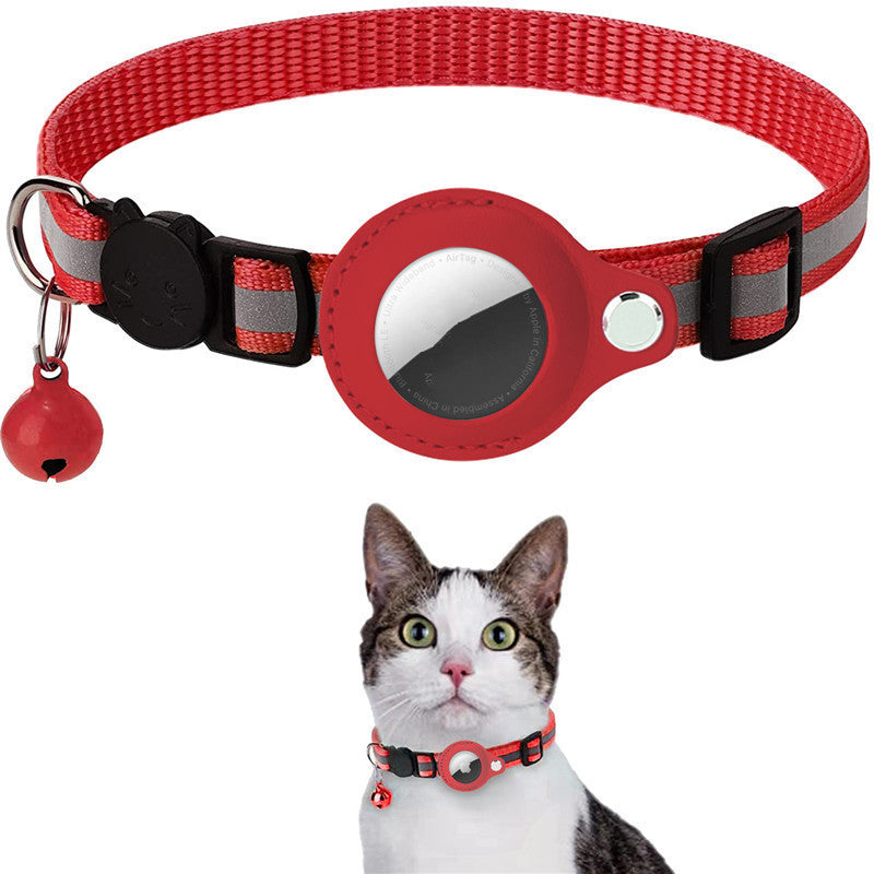 Reflective Waterproof Airtag Collar with Protective Cover for Dogs & Cats