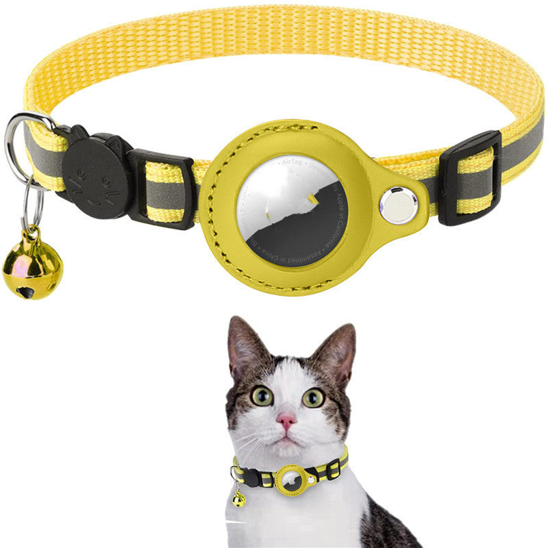 Reflective Waterproof Airtag Collar with Protective Cover for Dogs & Cats