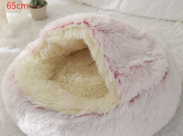 2 In 1 Dog And Cat Soft Round Winter Bed