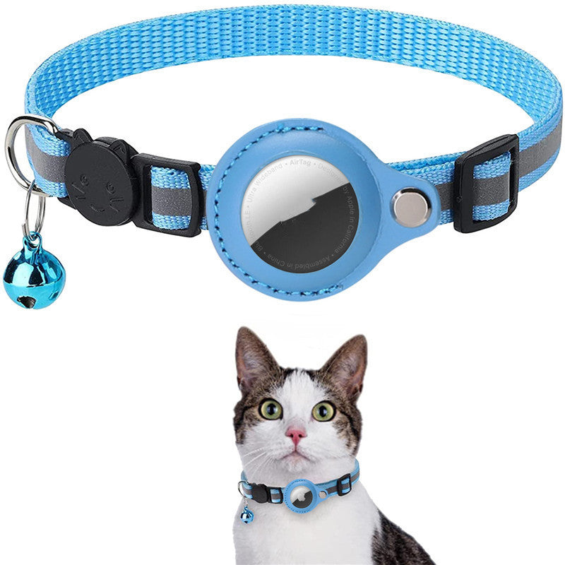 Reflective Waterproof Airtag Collar with Protective Cover for Dogs & Cats