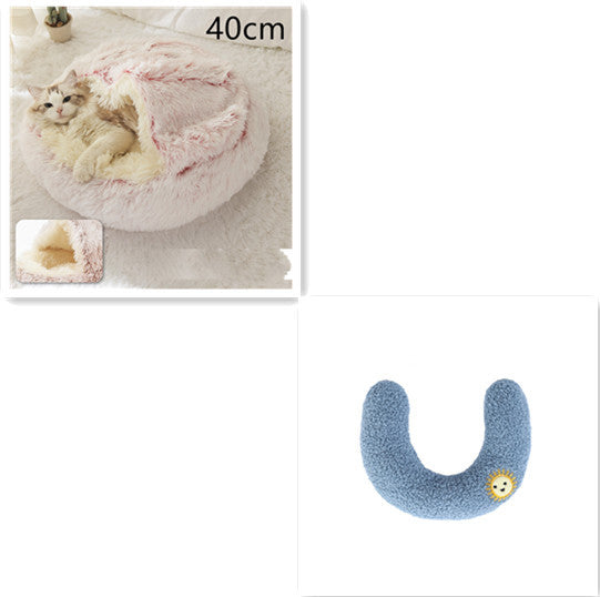 2 In 1 Dog And Cat Soft Round Winter Bed