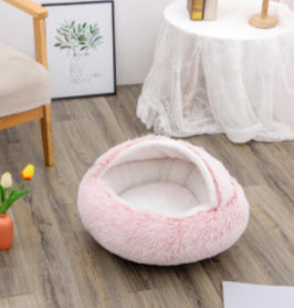 2 In 1 Dog And Cat Soft Round Winter Bed