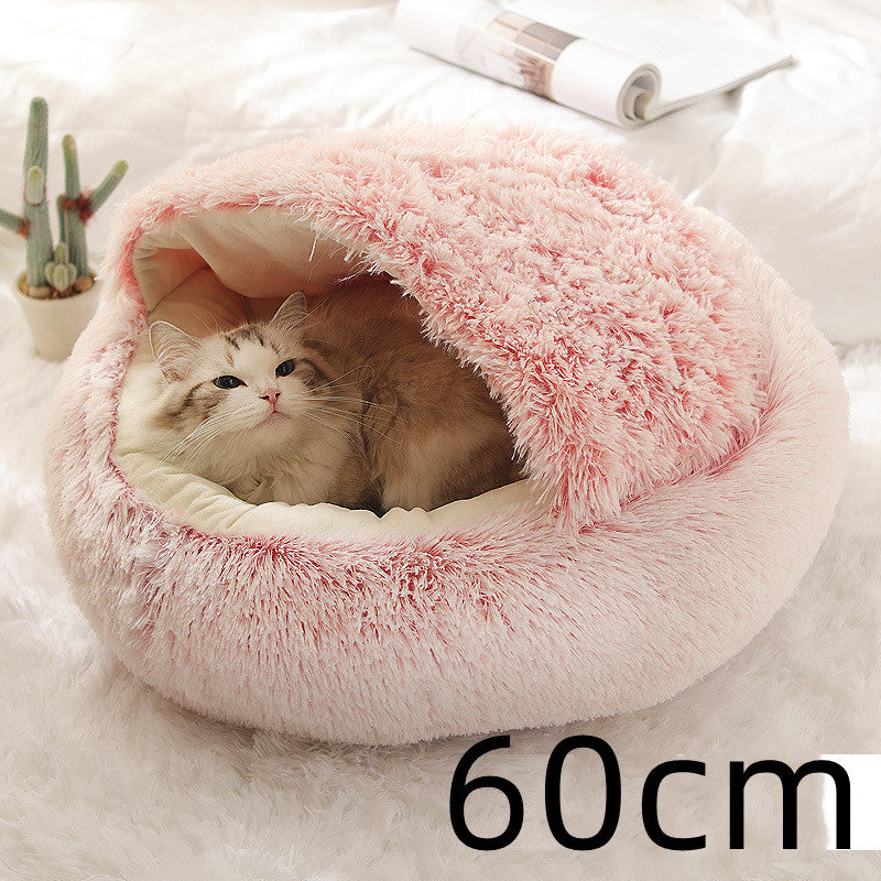 2 In 1 Dog And Cat Soft Round Winter Bed