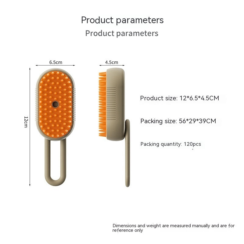 Pet Steam Brush 3 In 1 Electric Spray, Hair Brush, Grooming Comb, & Hair Removal Comb