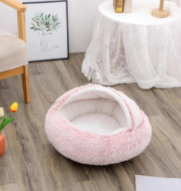 2 In 1 Dog And Cat Soft Round Winter Bed