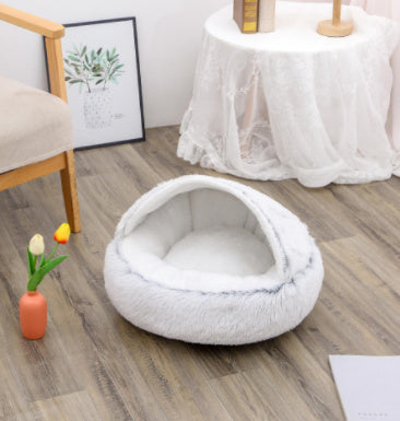 2 In 1 Dog And Cat Soft Round Winter Bed