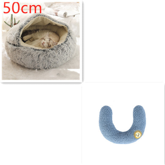 2 In 1 Dog And Cat Soft Round Winter Bed